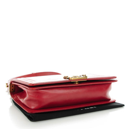 Chanel Glazed Calfskin Medium Boy Flap Red 4 of 7