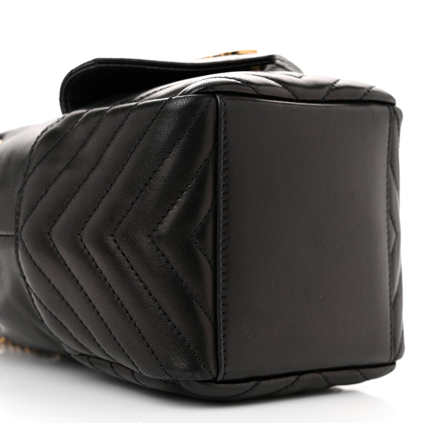 Lambskin Matelasse Monogram Joe Nano Bucket Bag Black