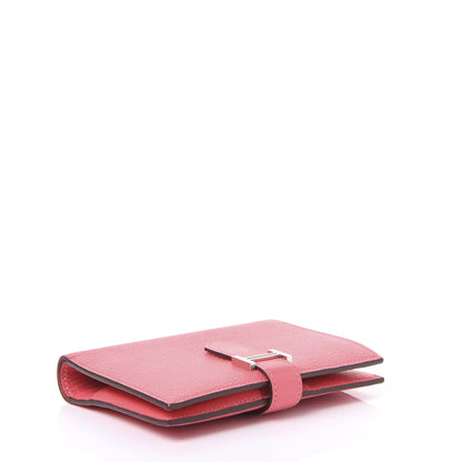 Hermes Chevre Mysore Bearn Compact Wallet Rose Azalee 3 of 9