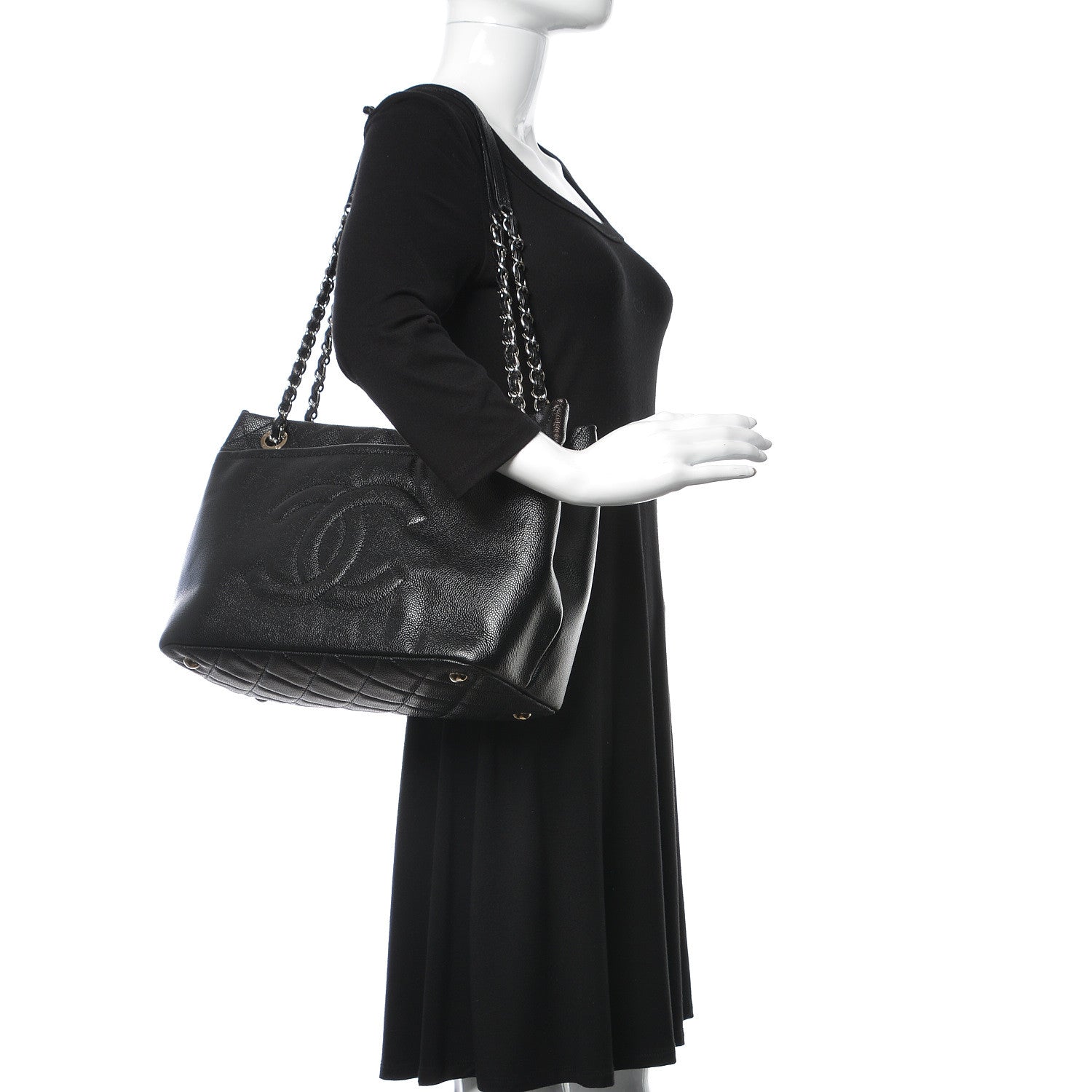 Chanel Caviar Timeless CC Soft Tote Black 2 of 10