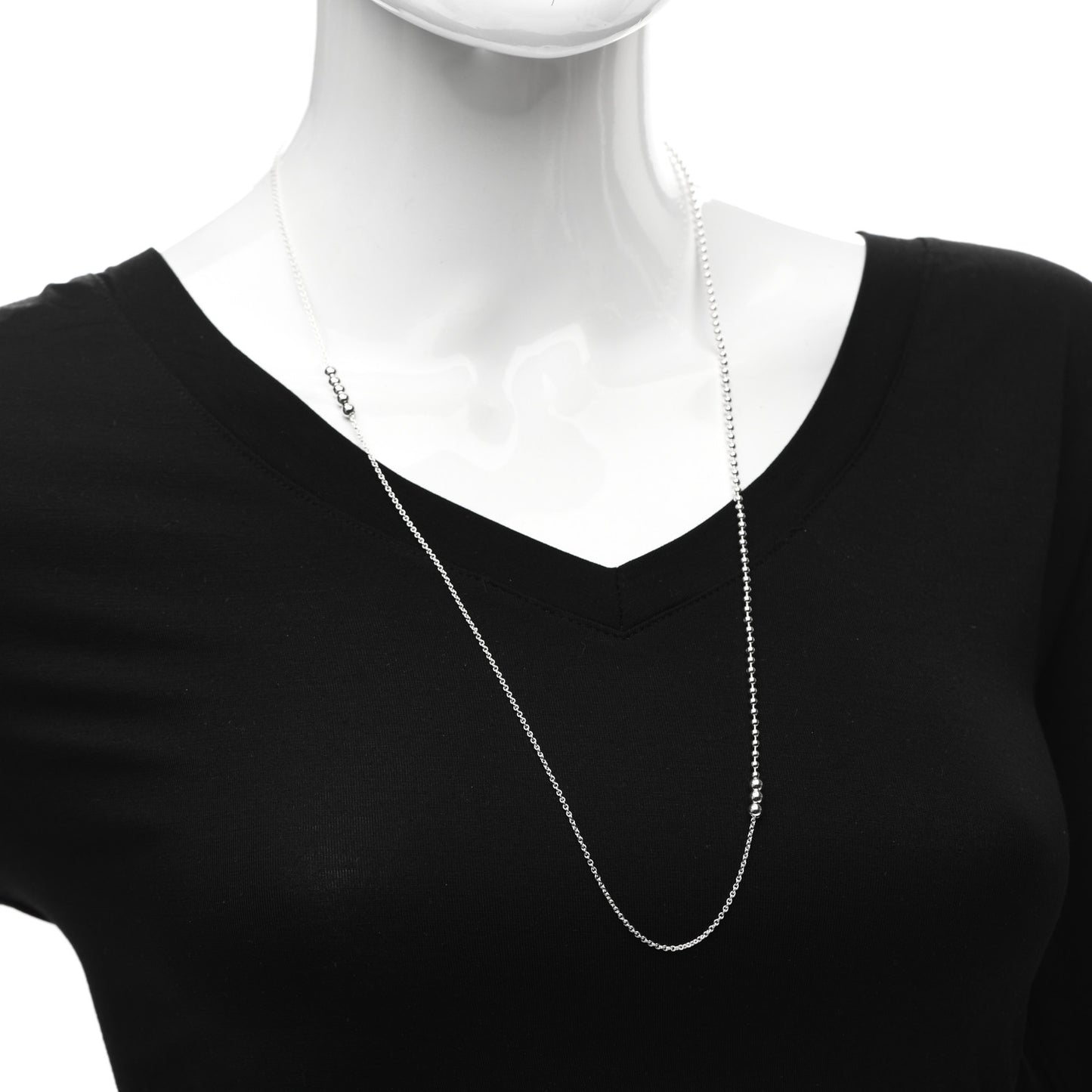 Sterling Silver Mixed Bead Necklace