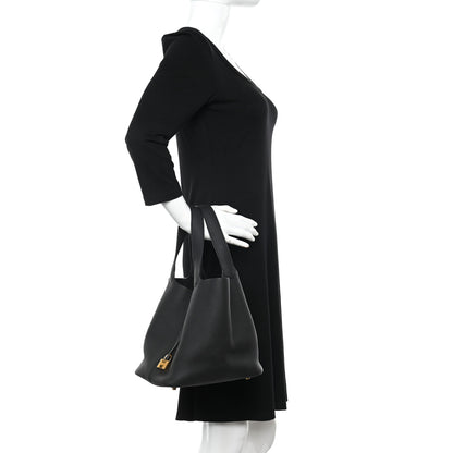 Hermes Taurillon Clemence Picotin Lock 22 MM Black 2 of 10