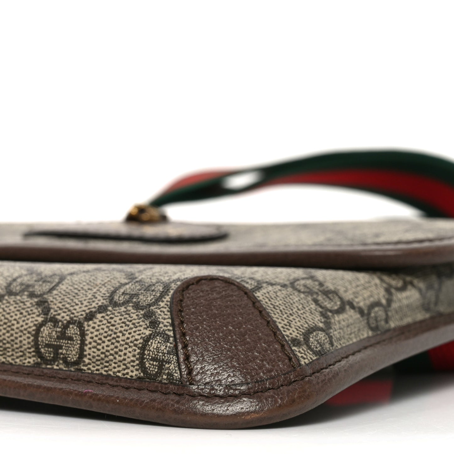 GG Supreme Monogram Neo Vintage Web Belt Bag Brown