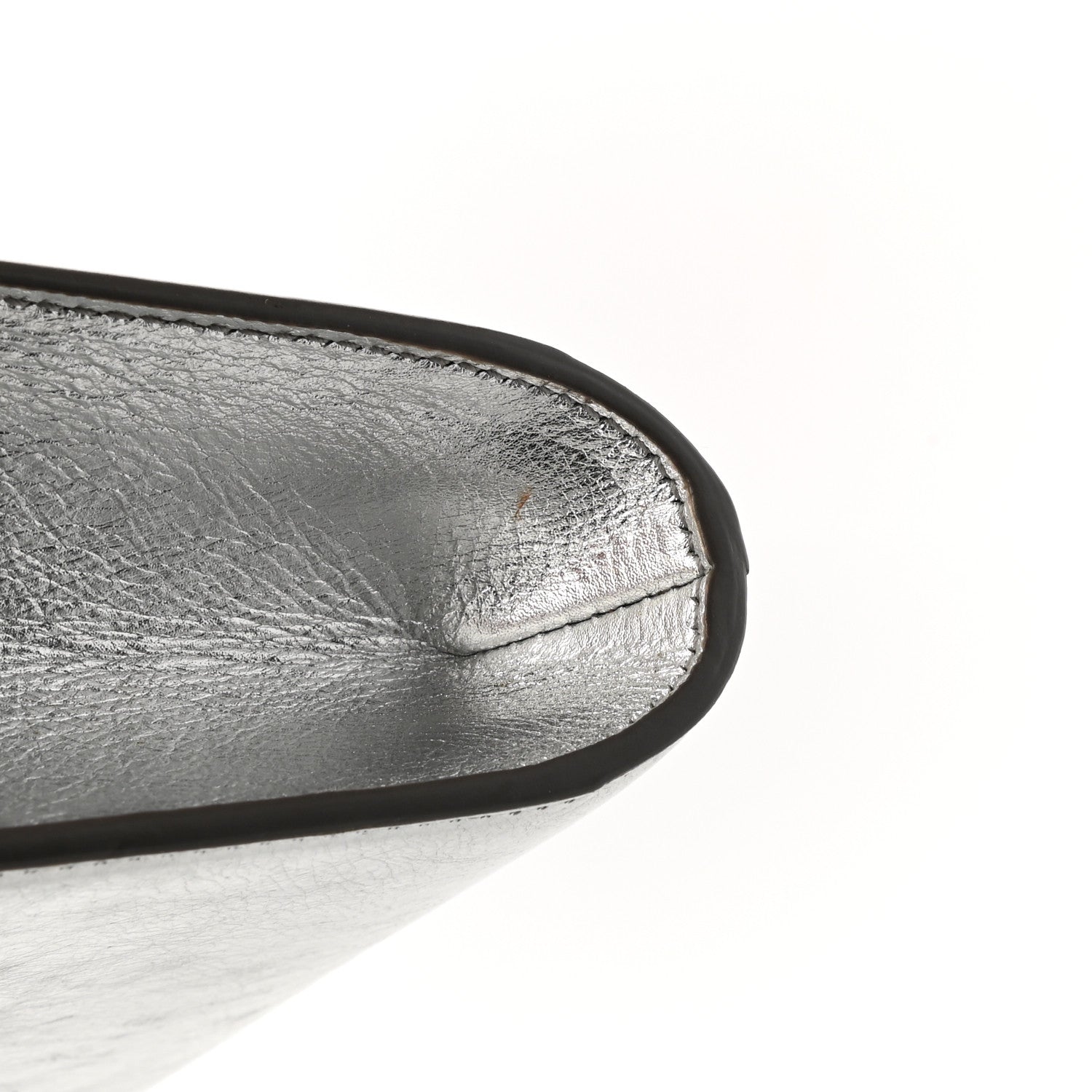 Saint Laurent Metallic Calfskin Monogram Large Belle De Jour Clutch Silver 8 of 10