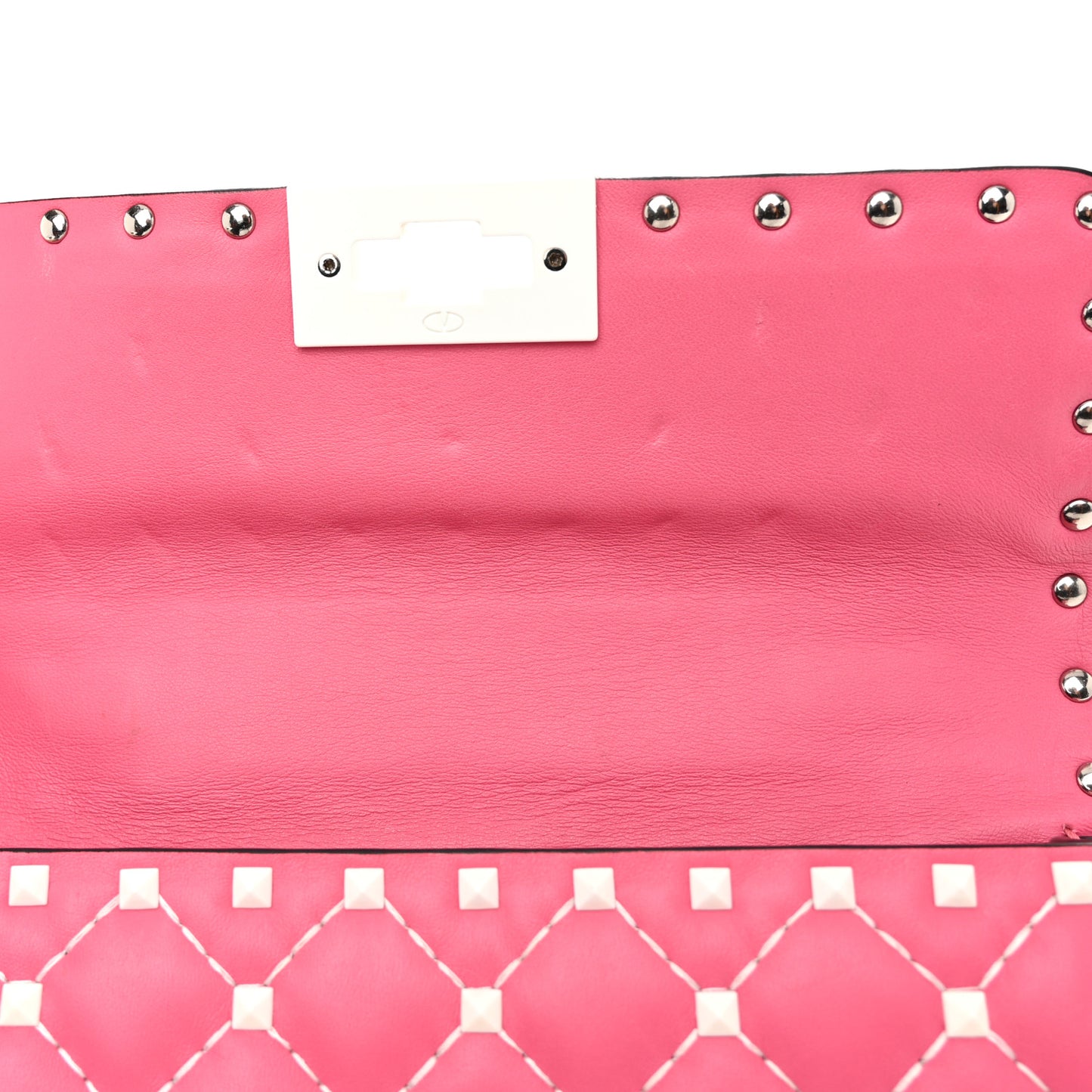 Lambskin Small Free Rockstud Spike Shoulder Bag Shadow Pink