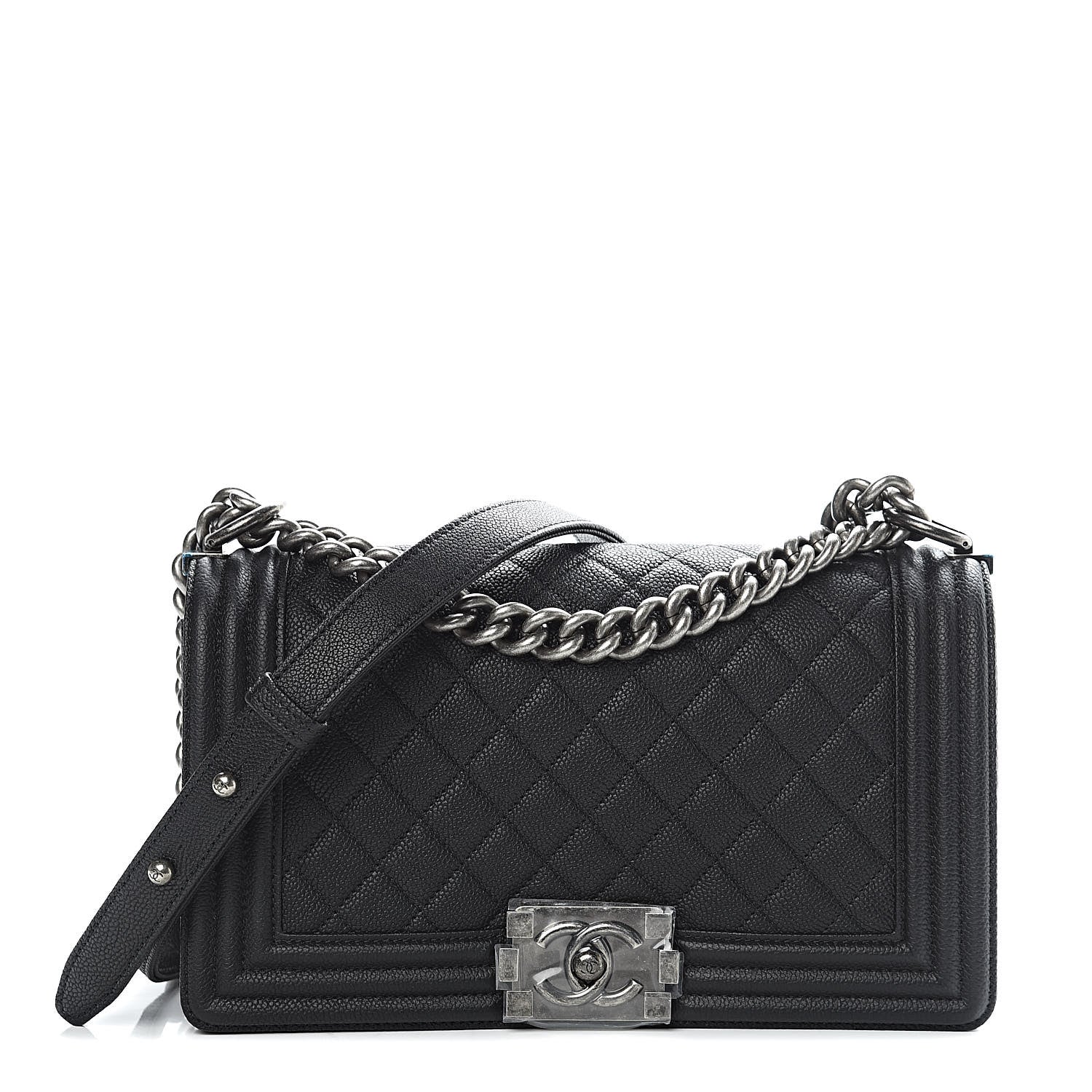 Chanel Caviar Quilted Medium Boy Flap Black 1 of 11