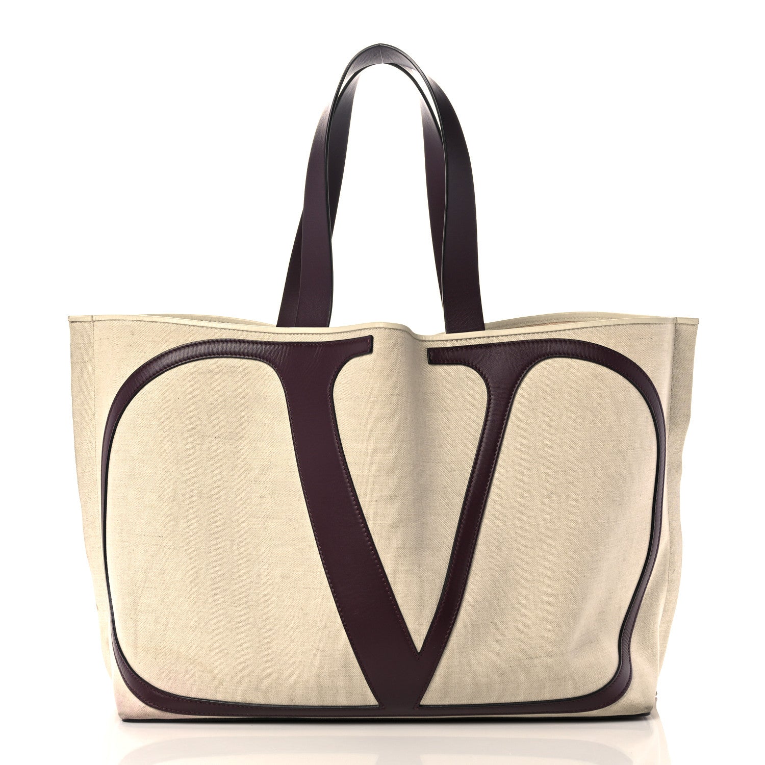 Valentino Garavani Canvas Escape Tote Natural Brown 3 of 18