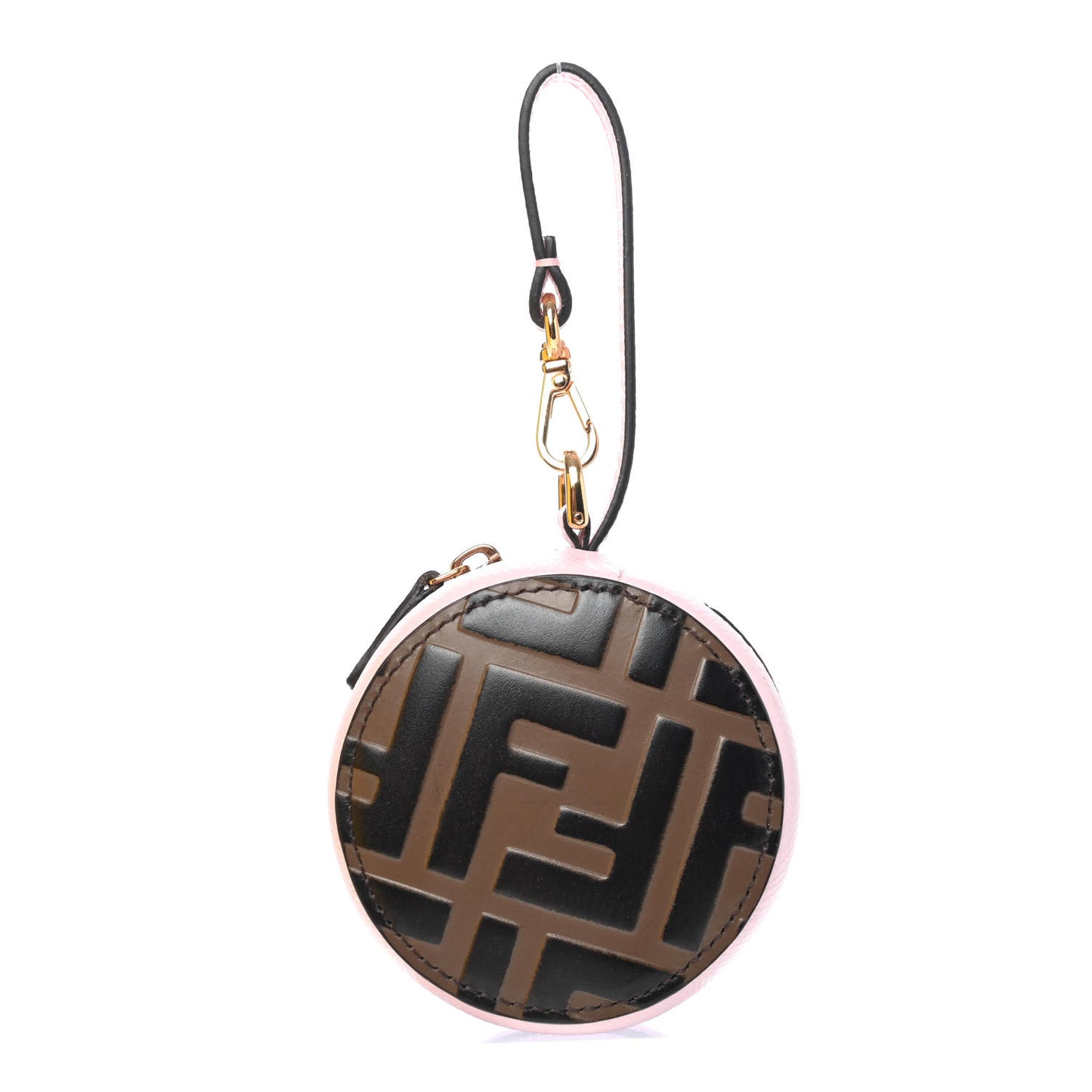 Calfskin FF 1974 Embossed Help Bag Charm Maya Black Peonia