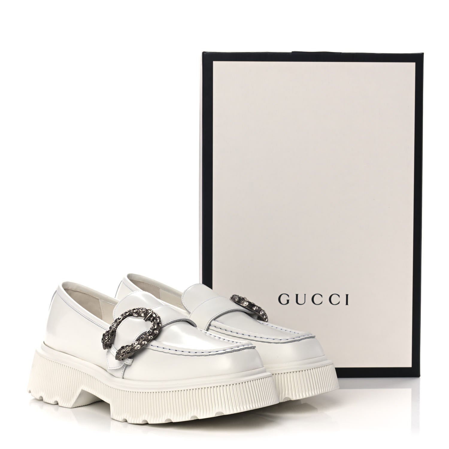 Gucci Cordovan Lux Dionysus Hunder Loafers 40 Great White 12 of 12