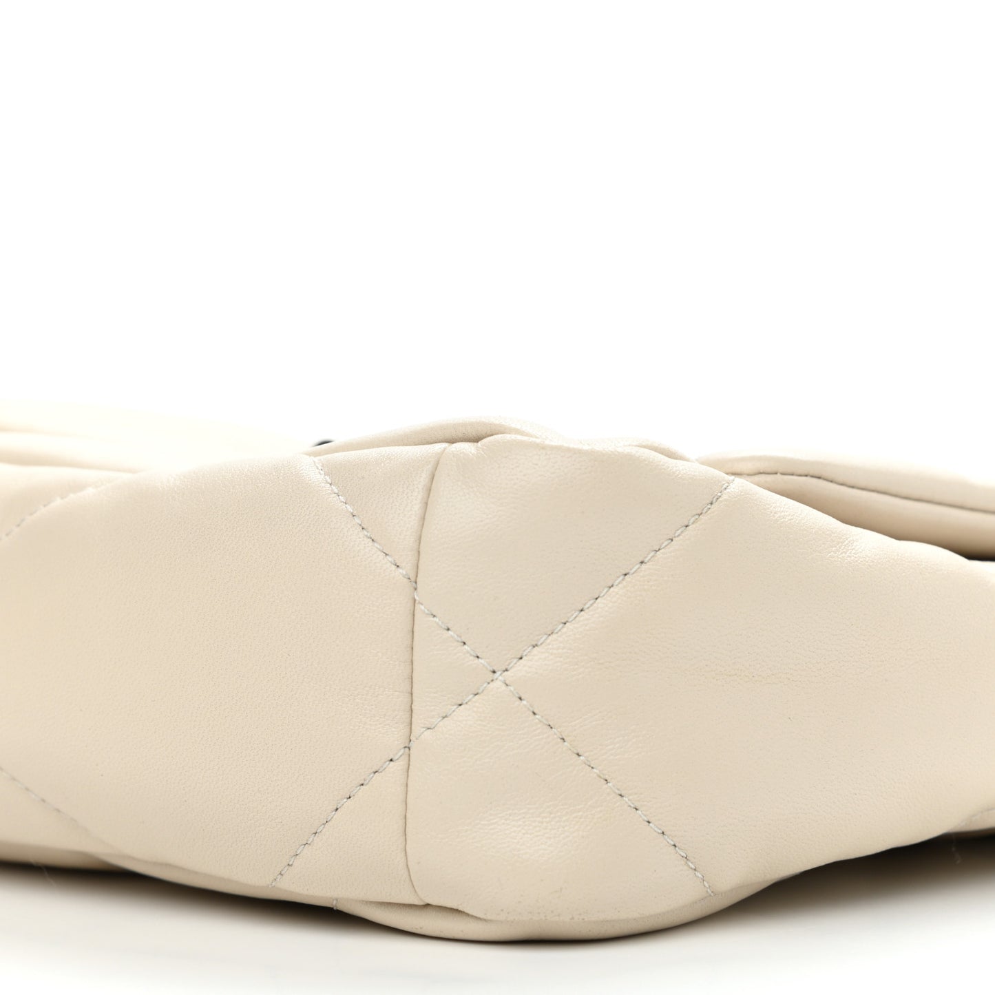 Lambskin Quilted Medium Chanel 19 Flap Light Beige