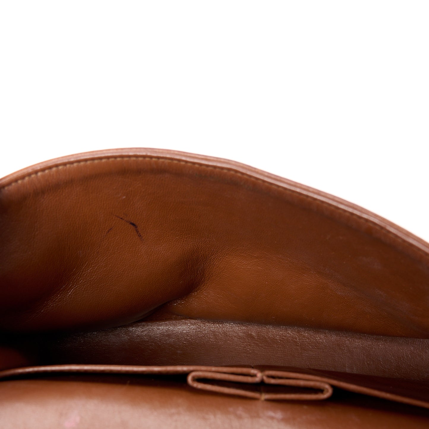 Lambskin Quilted Medium Double Flap Brown