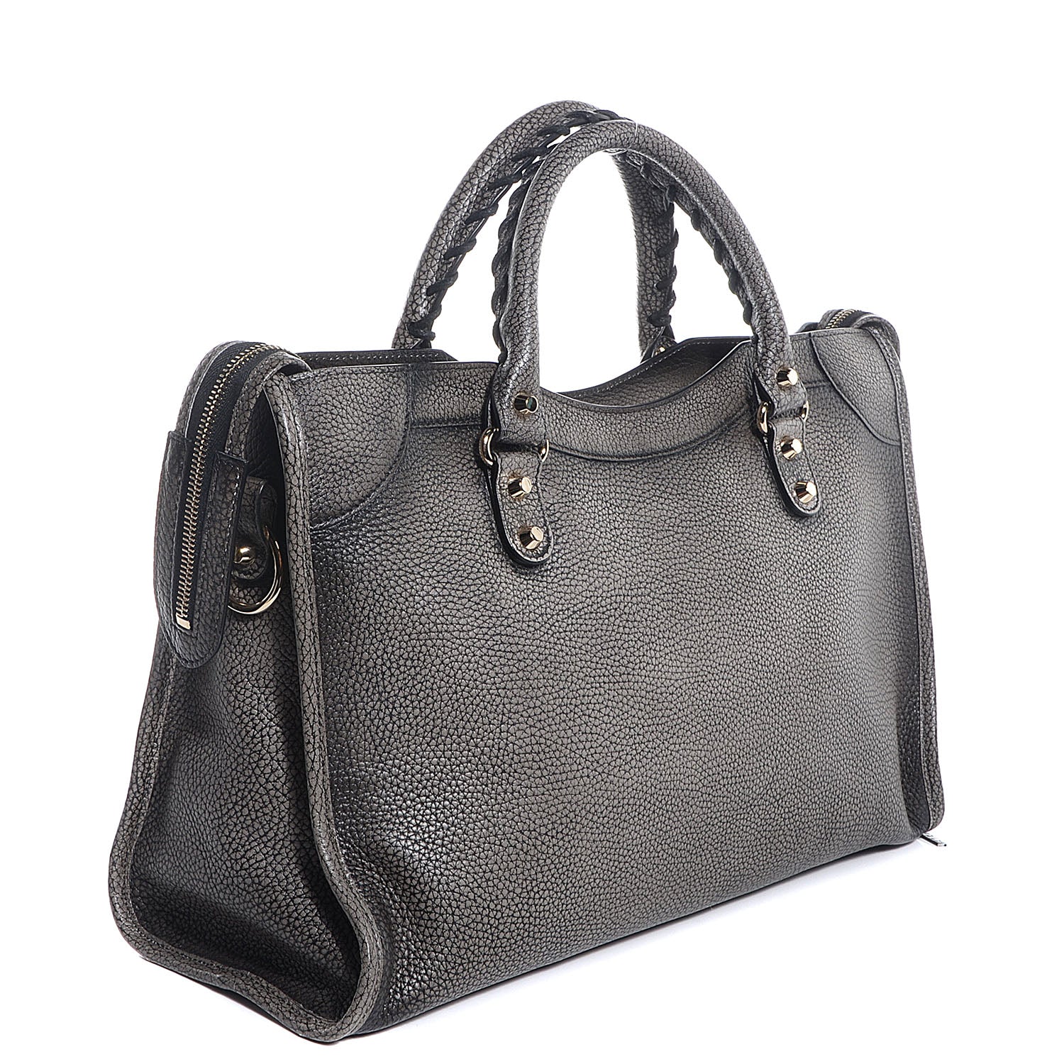 Balenciaga Grained Calfskin Classic Gold Hardware City Ombre Grey Gradient 5 of 12