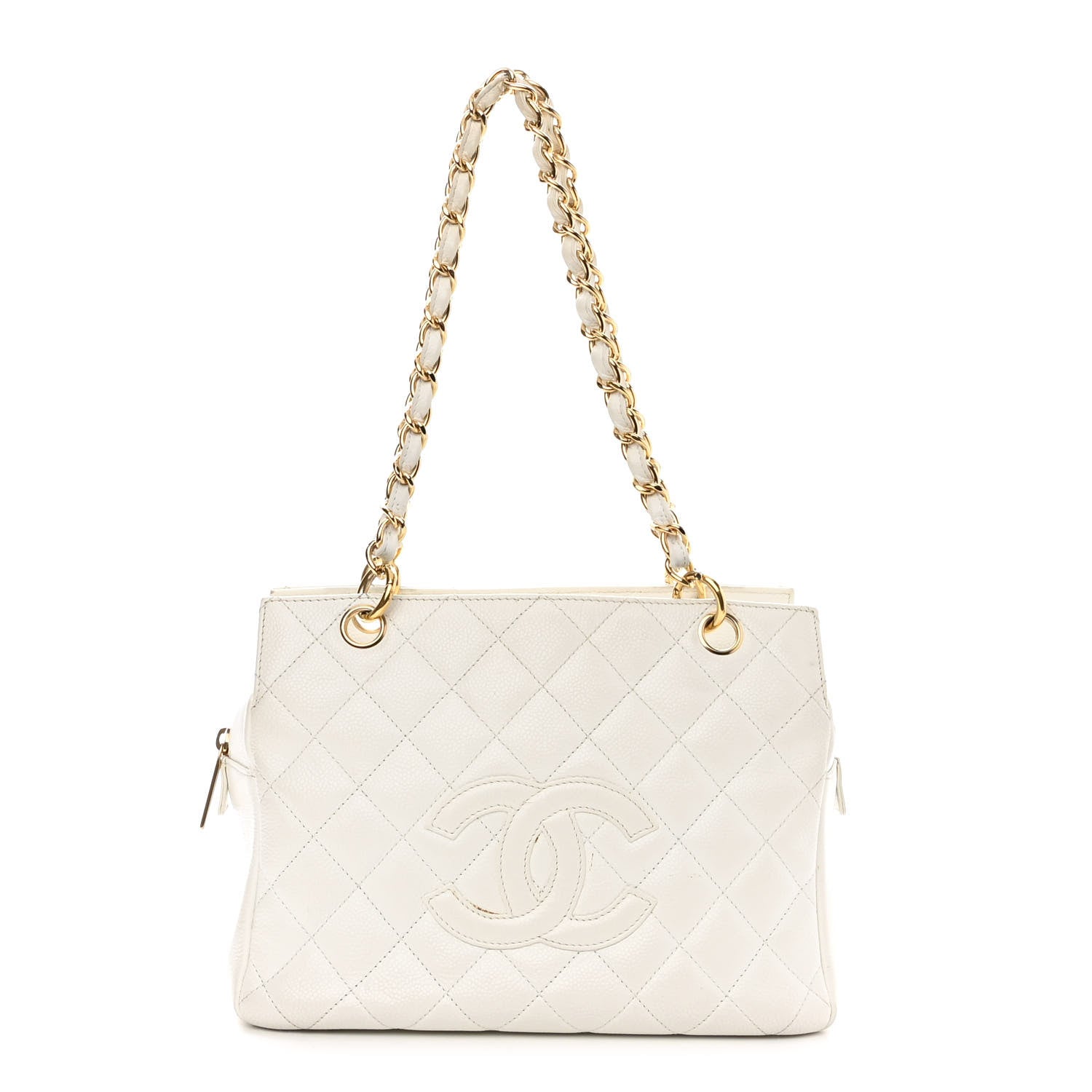Chanel Caviar Quilted Petit Timeless Tote PTT White 1 of 14