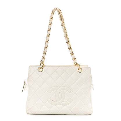 Chanel Caviar Quilted Petit Timeless Tote PTT White 1 of 14