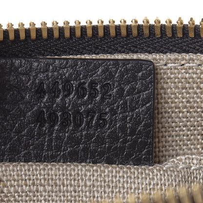 Gucci Pebbled Calfskin Large Bamboo Clutch Black 7 of 7