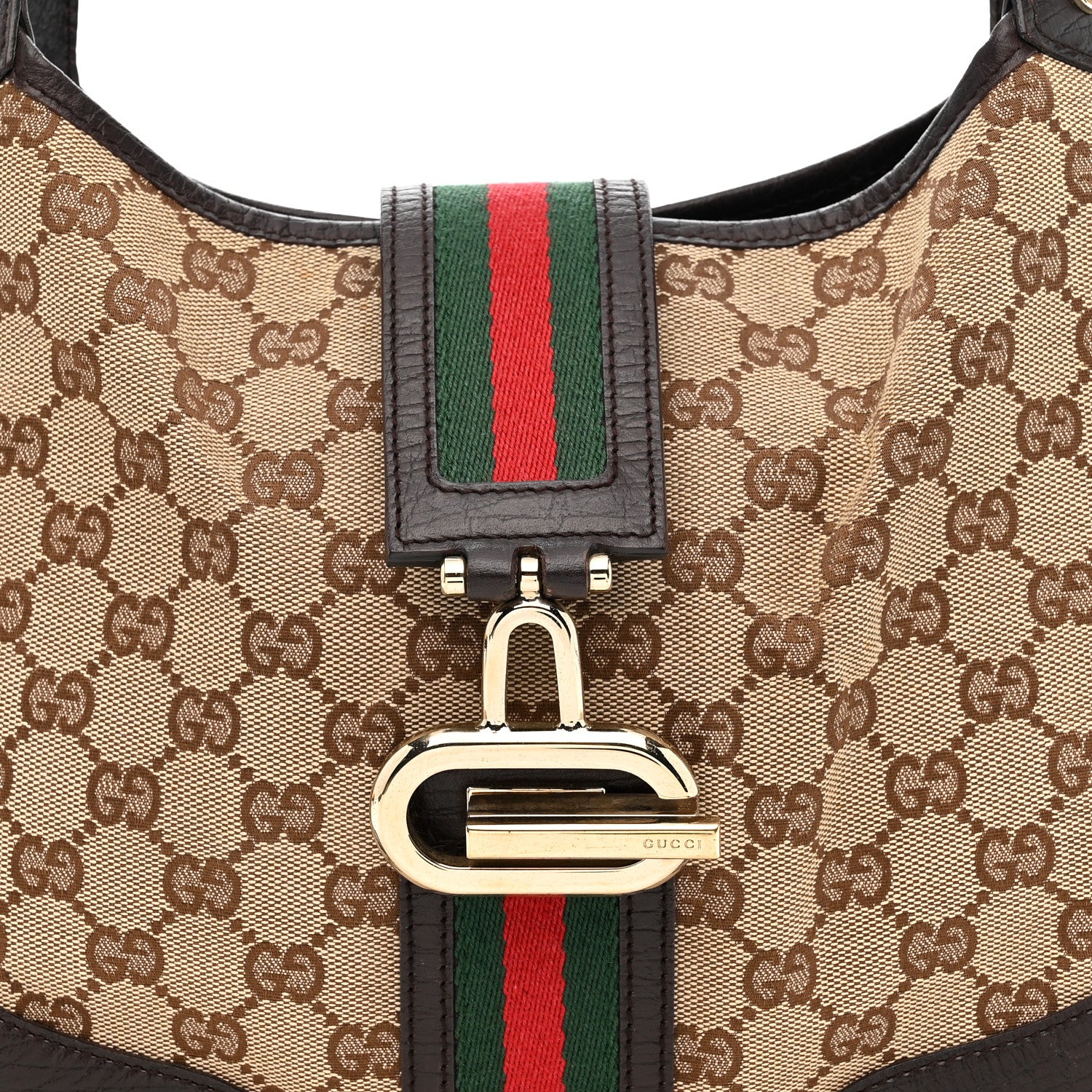 Gucci Monogram Calfskin Junco Small Hobo 7 of 11