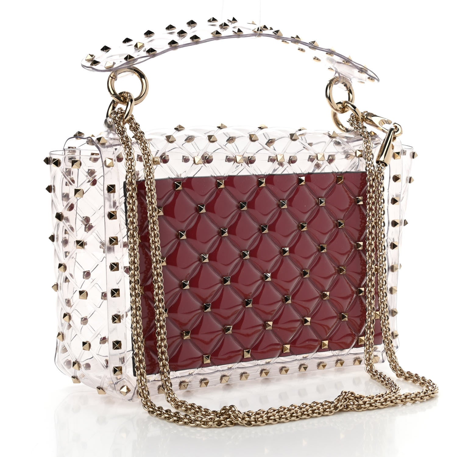 Valentino Garavani PVC Medium Rockstud Spike Shoulder Bag 3 of 9