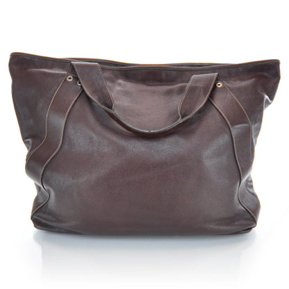 Gucci Leather Large Tote Unisex Brown 3 of 10