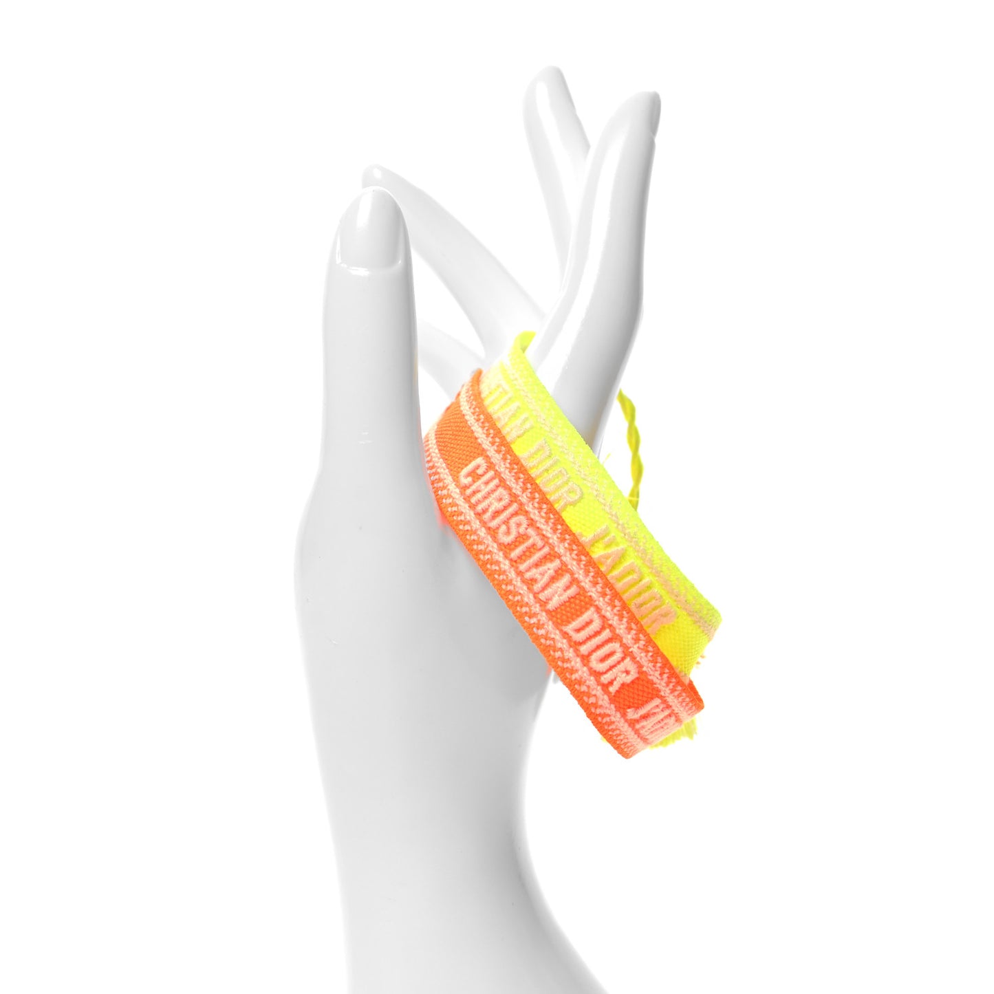 Woven Cotton J'Adior Friendship Bracelet Set Fluorescent Yellow Orange