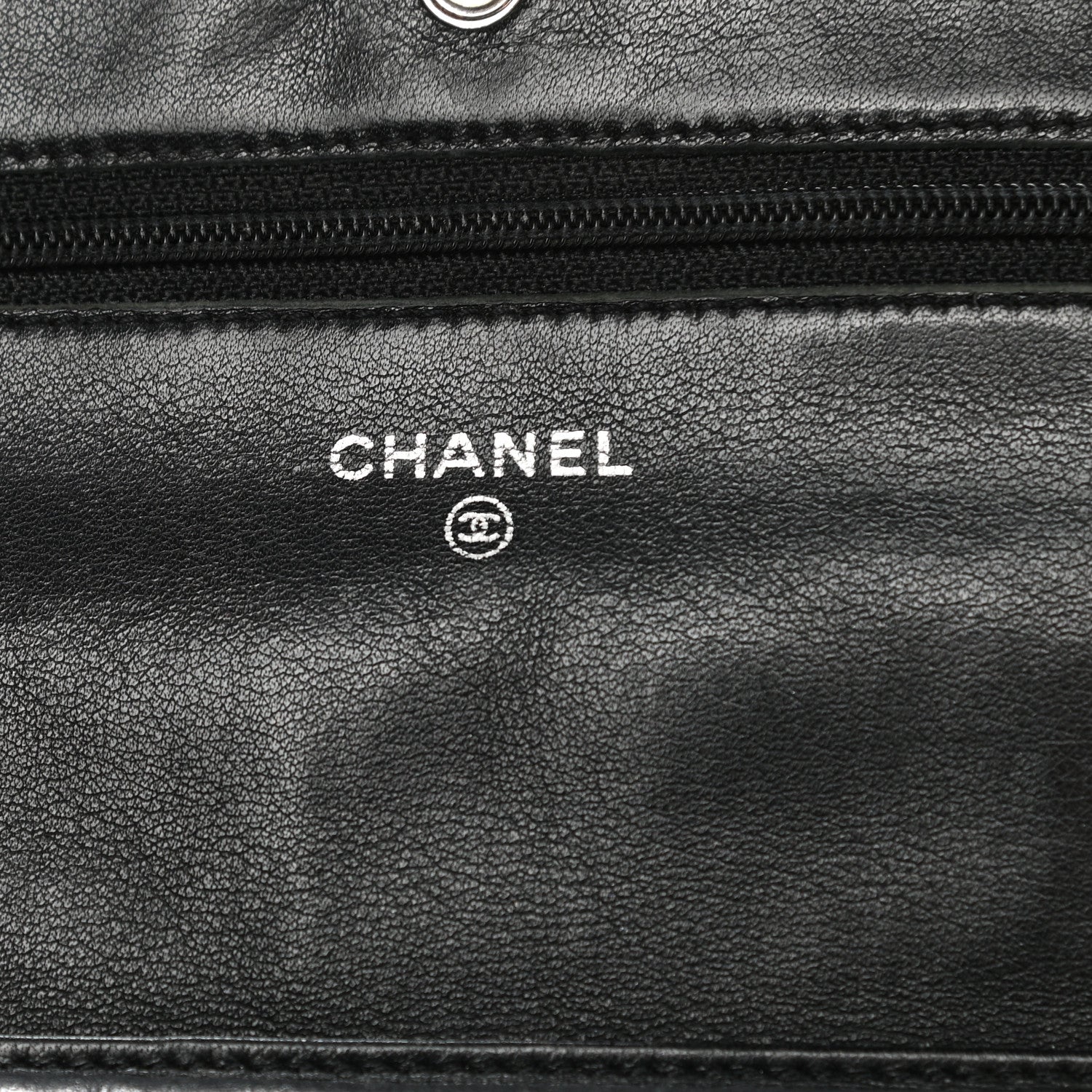 Chanel Patent Quilted Wallet On Chain WOC Black 6 of 12