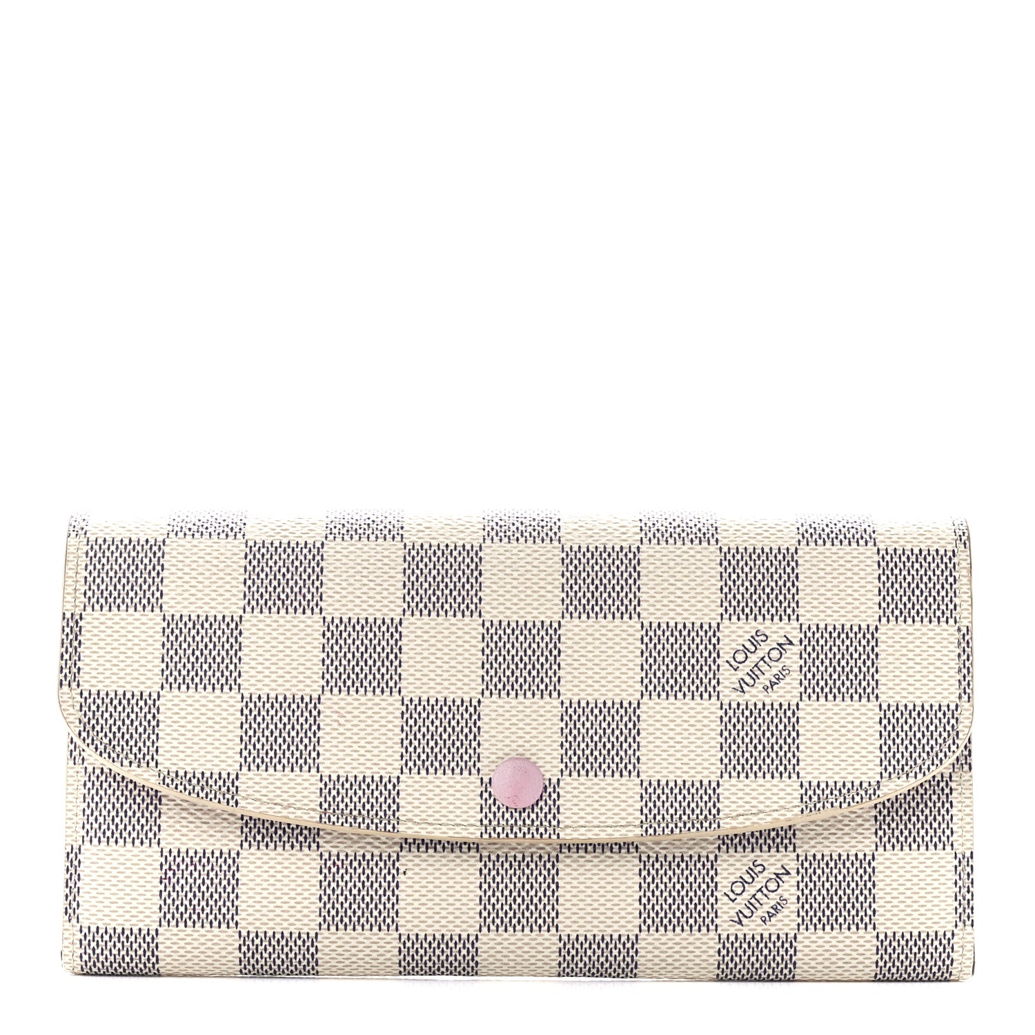 Louis Vuitton Damier Azur Emilie Wallet Rose Ballerine 1 of 11