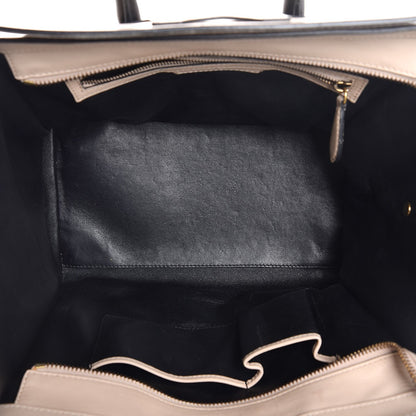 Celine Satin Calfskin Mini Luggage Powder Black 5 of 17