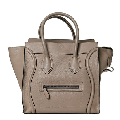 Celine Drummed Calfskin Mini Luggage Dune 1 of 14