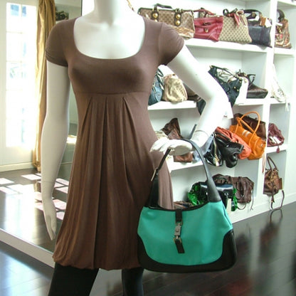 Gucci Canvas Jackie O Hobo Blue 2 of 12