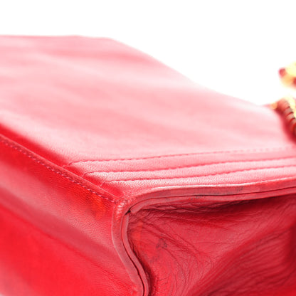Chanel Lambskin CC Envelope Single Flap Red 10 of 14