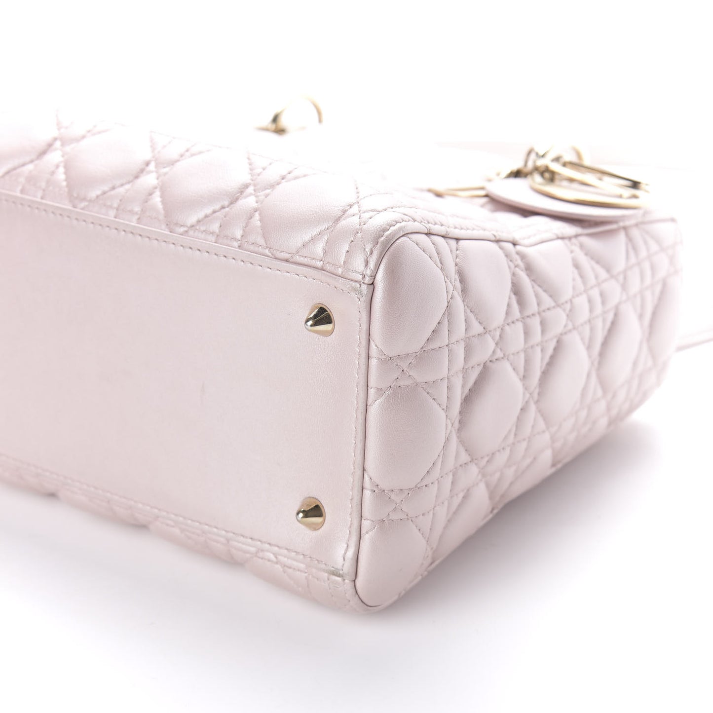 Pearly Lambskin Cannage Medium Lady Dior Lotus