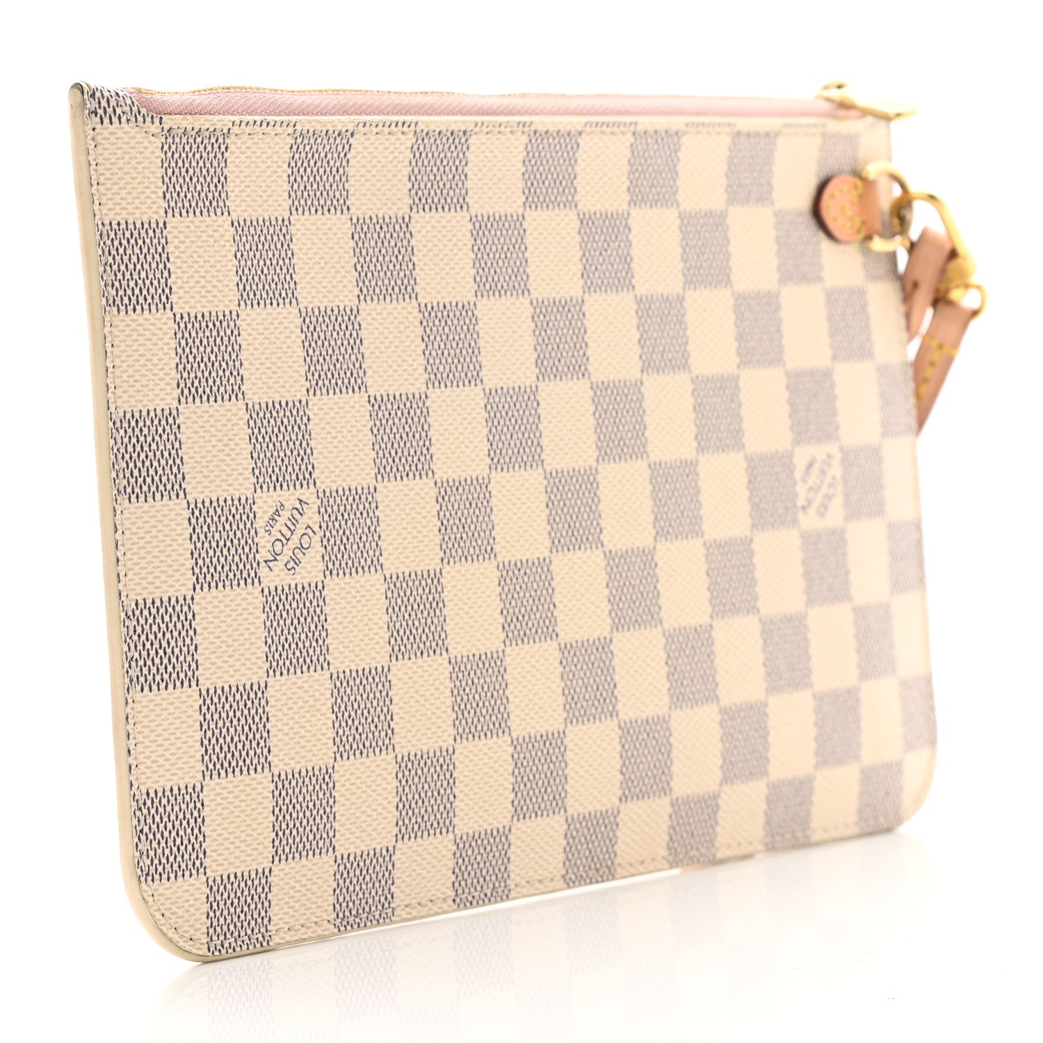 Louis Vuitton Damier Azur Neverfull MM GM Pochette Rose Ballerine 3 of 8