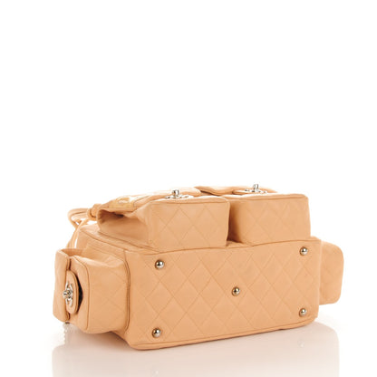 Chanel Calfskin Quilted Small Cambon Multipocket Reporter Beige 4 of 7