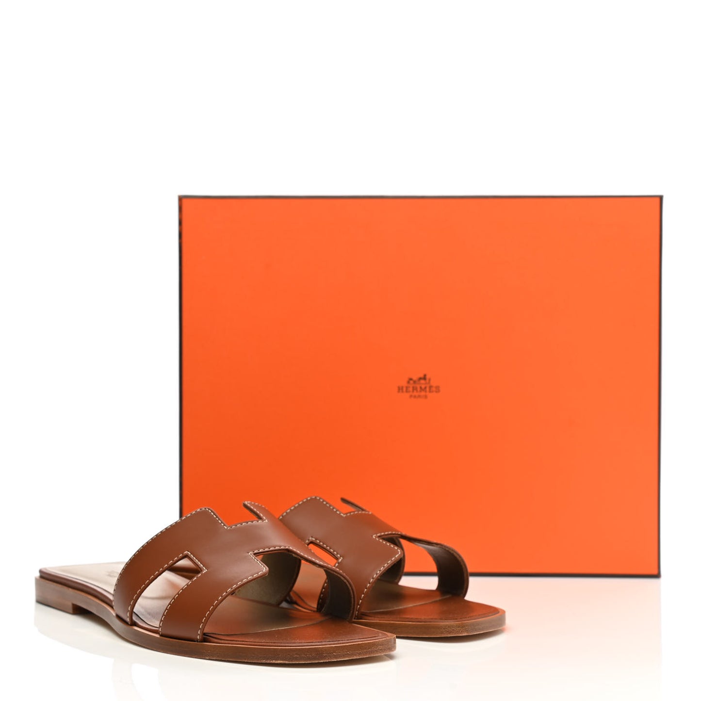 Box Calfskin Oran Sandals 39 Gold