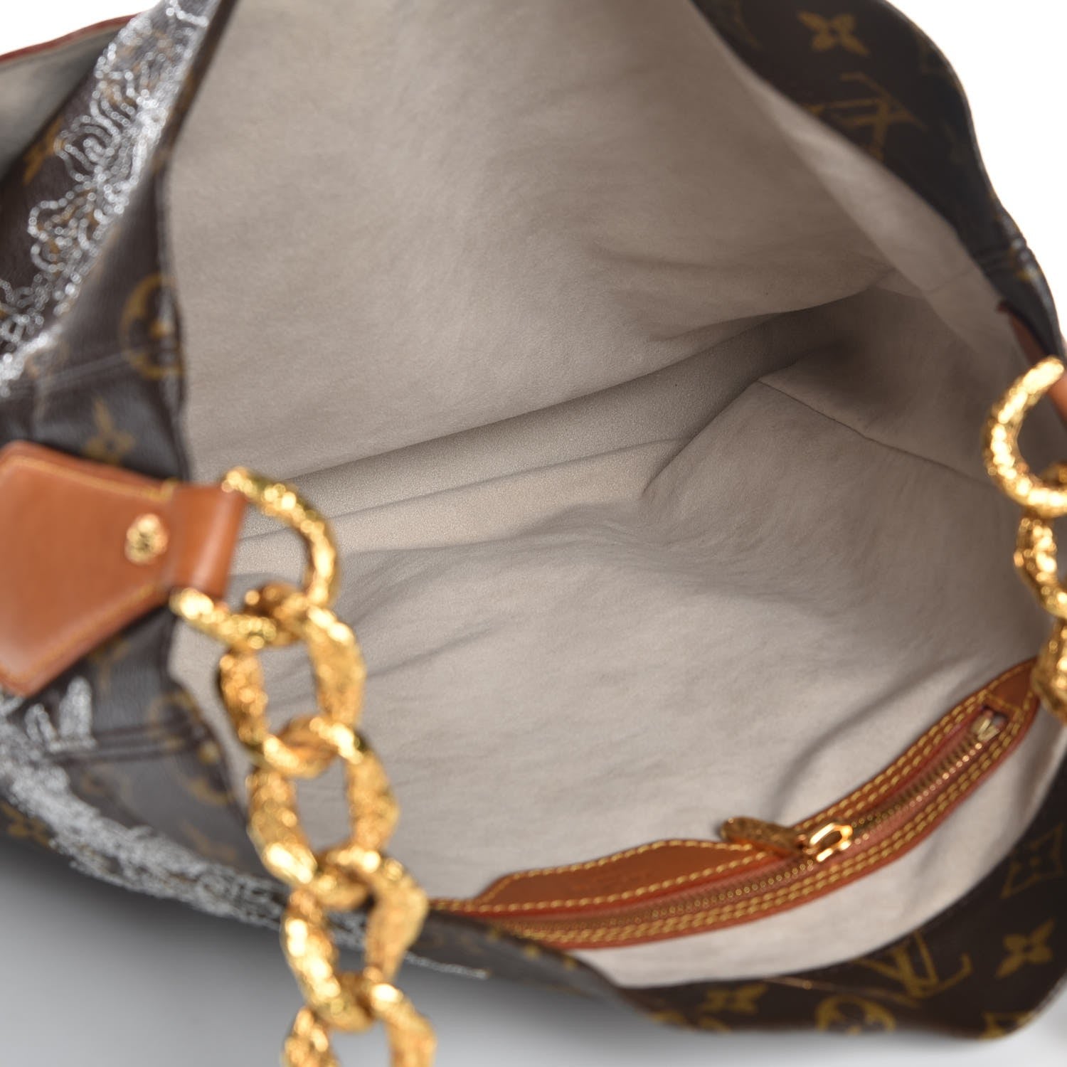 Louis Vuitton Monogram Dentelle Fersen Silver 5 of 6