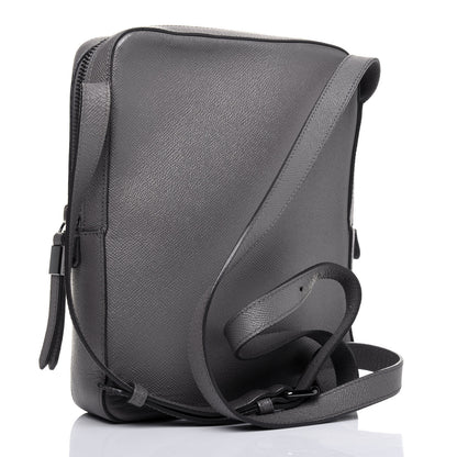 Burberry Calfskin Messenger Bag Grey 3 of 16
