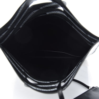 Balenciaga Metallic Calfskin Losange Monogram Plastic Bag Shopper S Silver Black White 5 of 9