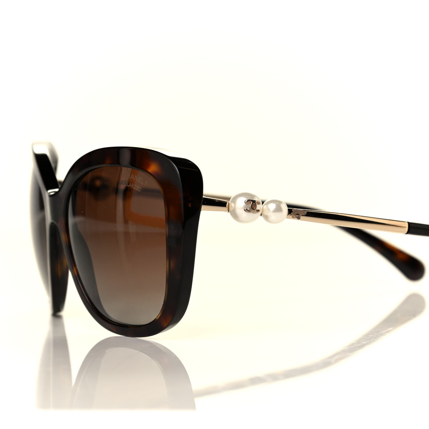 Chanel Cat Eye Pearl Sunglasses 5340-H Tortoise 5 of 5