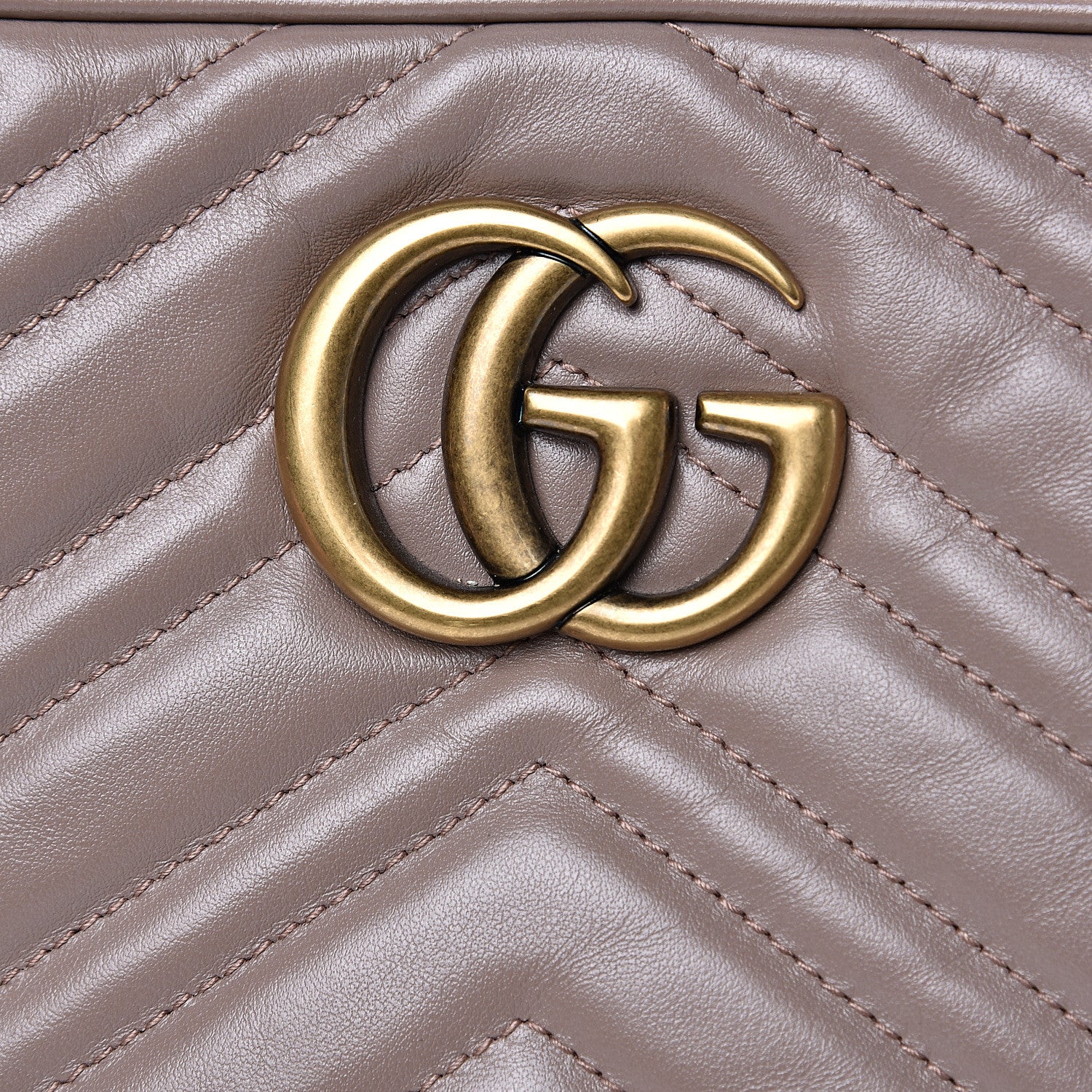 Gucci Calfskin Matelasse Small GG Marmont Chain Shoulder Bag Porcelain Rose 9 of 10