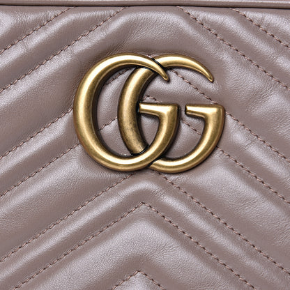 Gucci Calfskin Matelasse Small GG Marmont Chain Shoulder Bag Porcelain Rose 9 of 10