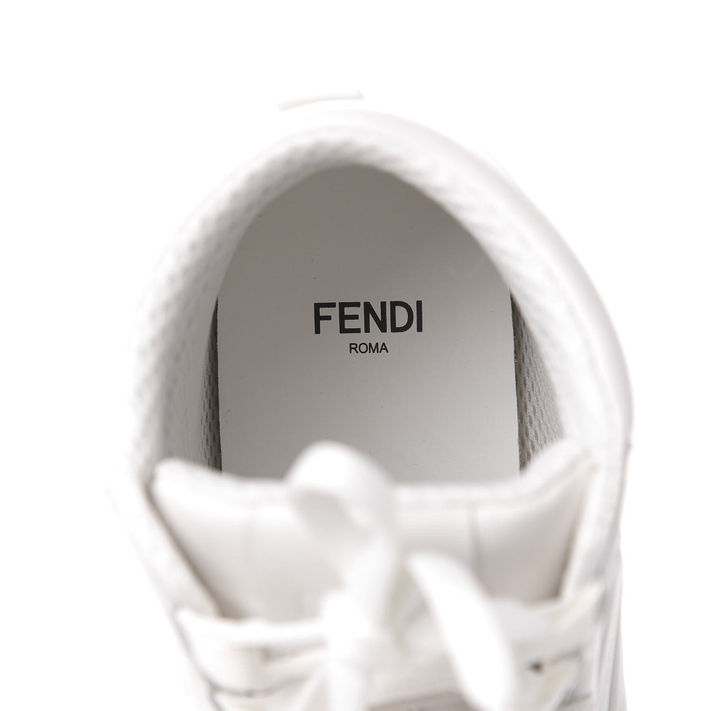 Nappa Macro FF Embossed Womens High Top Sneakers 36.5 White Ice