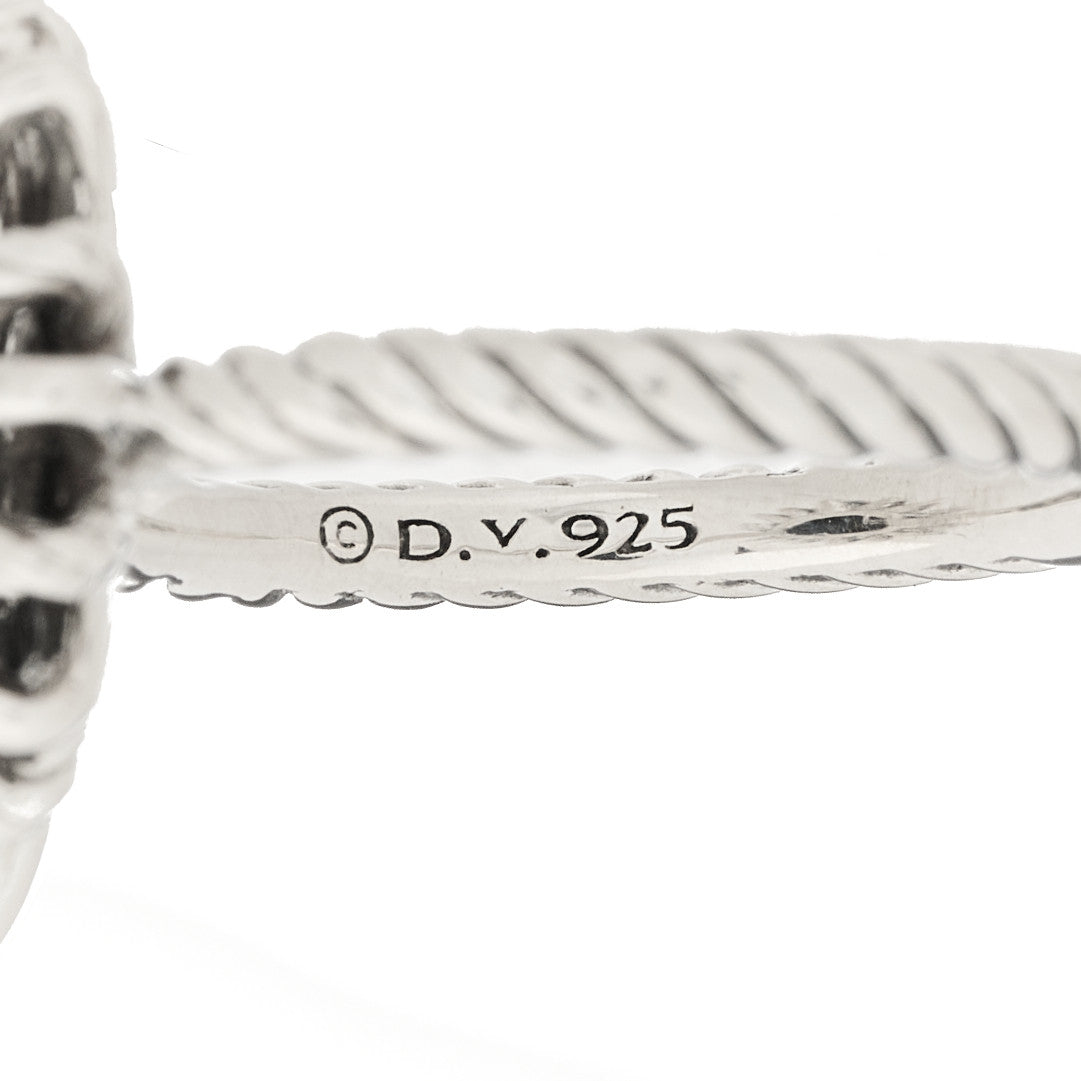 Sterling Silver Diamond 16mm Starburst Ring 54 7