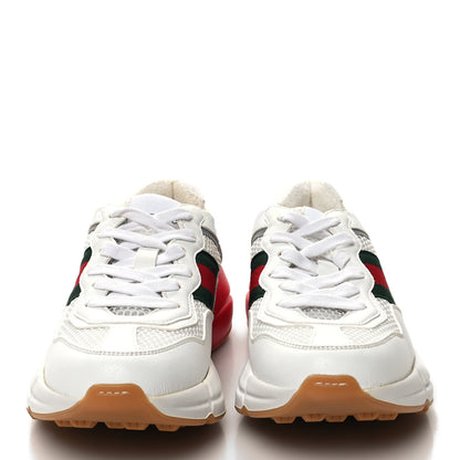 Gucci Lavaredo Eco Fabric Mesh Web Womens Rhyton Reflective Sneakers 36.5 Great White Green Red Silver 2 of 10