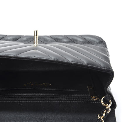 Chanel Lambskin Chevron Quilted Mini Rectangular Flap Black 4 of 10