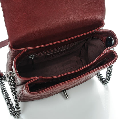Chanel Caviar Quilted Small Rock In Rome Flap Burgundy 5 of 7