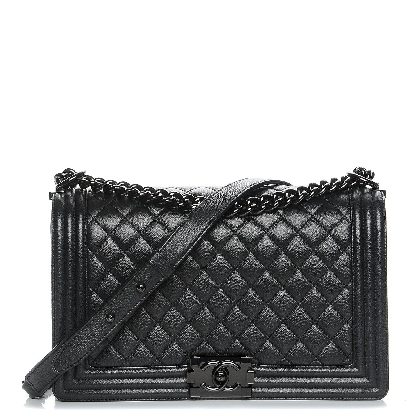 Caviar Quilted New Medium Boy Flap So Black