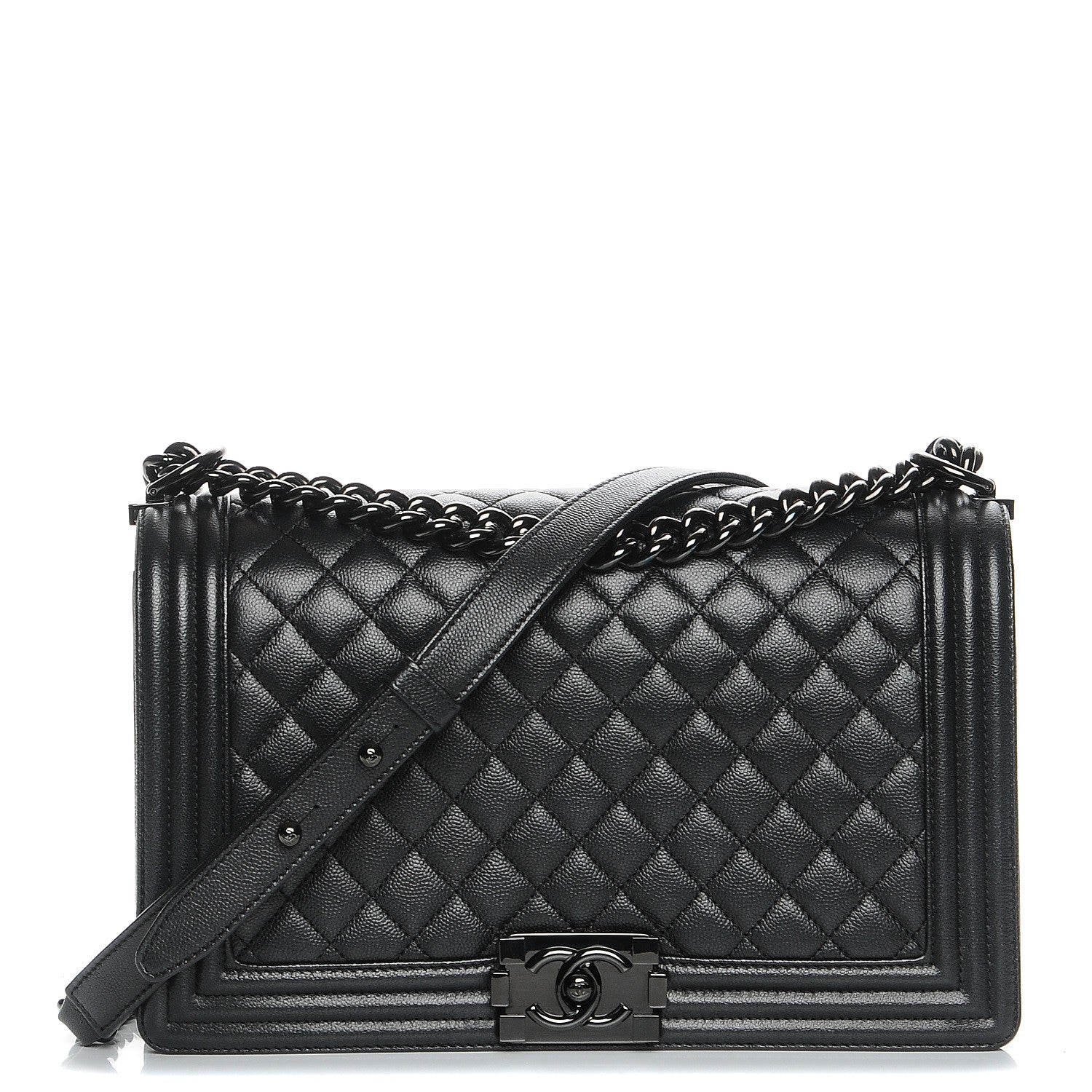 Chanel Caviar Quilted New Medium Boy Flap So Black 1 of 8