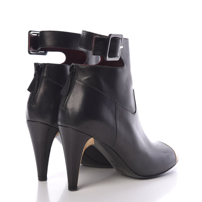 Chanel Lambskin Cap Toe Short Boots 39 Black 4 of 13