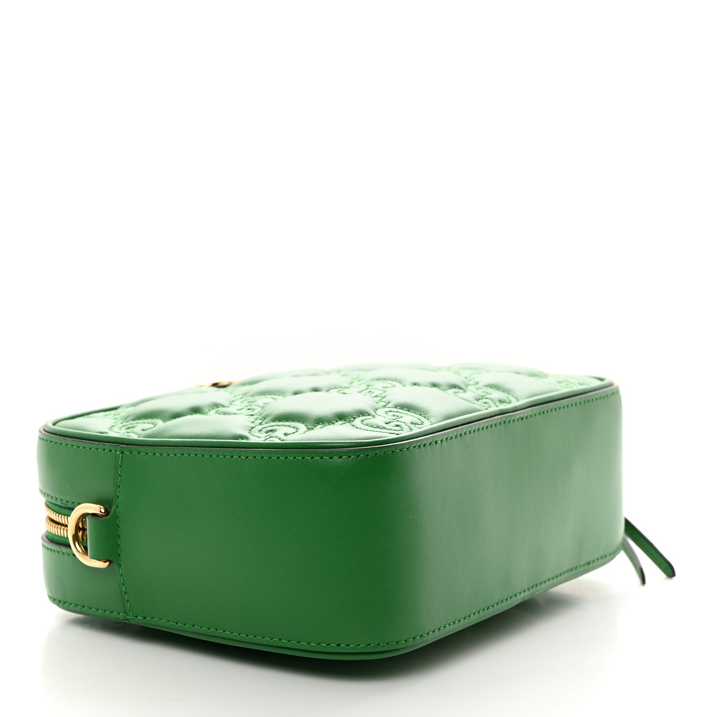 Calfskin GG Matelasse Shoulder Bag Spring Green Natural