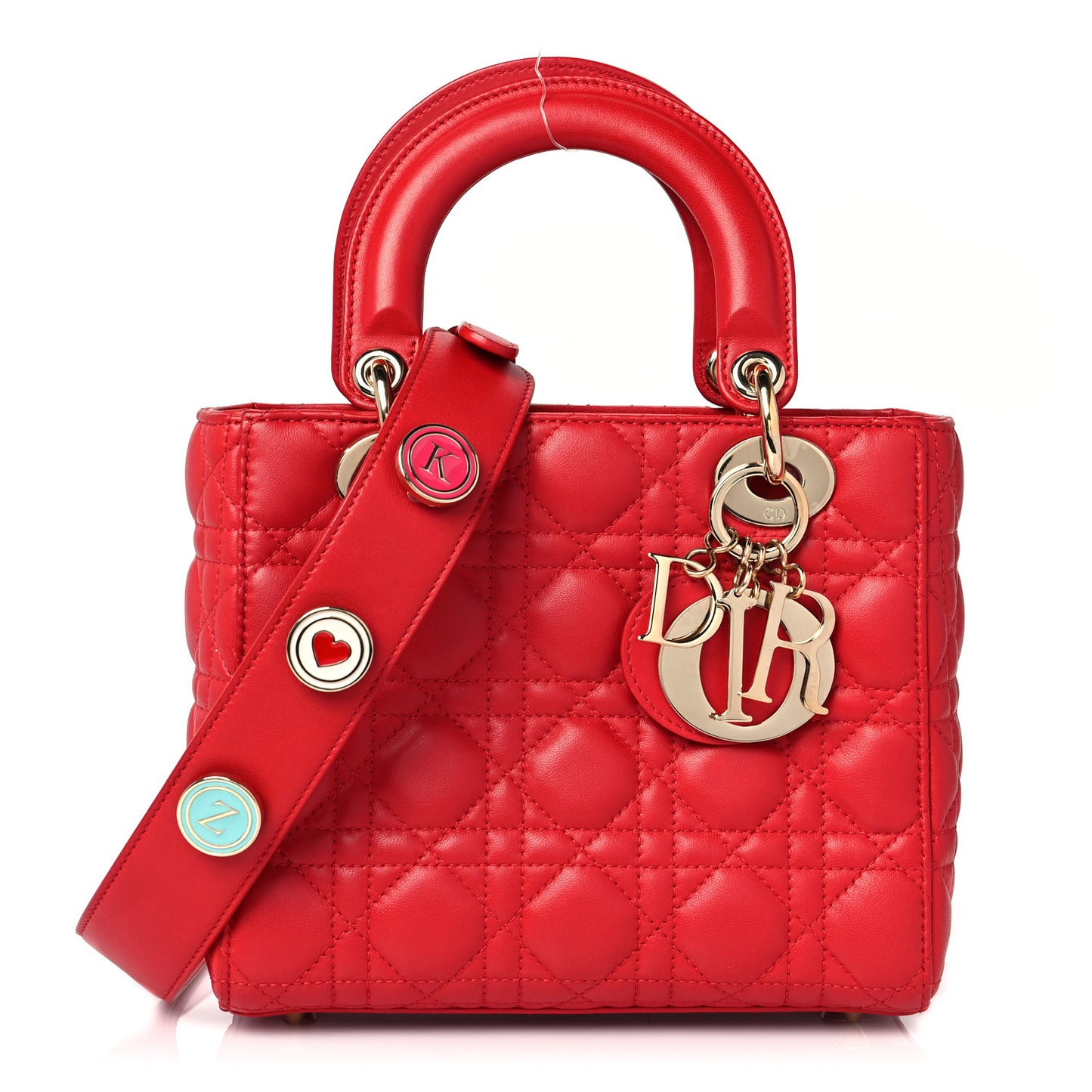 Lambskin Cannage Small My Lady Dior Red