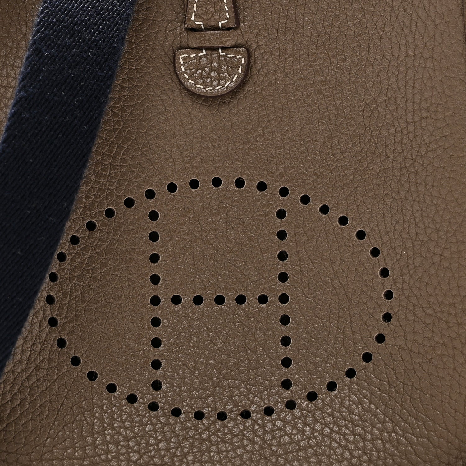 Hermes Taurillon Clemence Evelyne TPM Etoupe Bleu Indigo 8 of 11